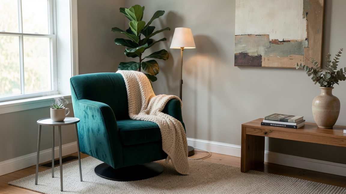How to Style Around a Swivel Accent Chair